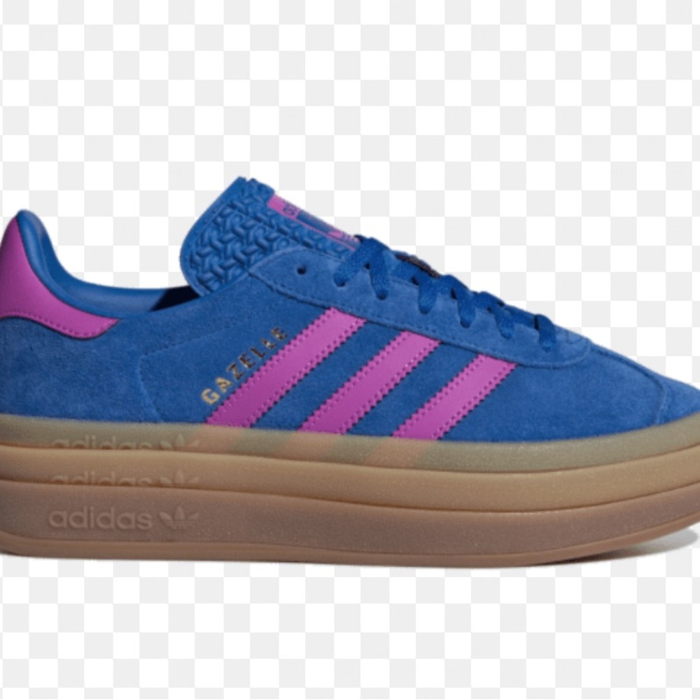 Adidas Women's Gazelle Blue and Pink Sneakers